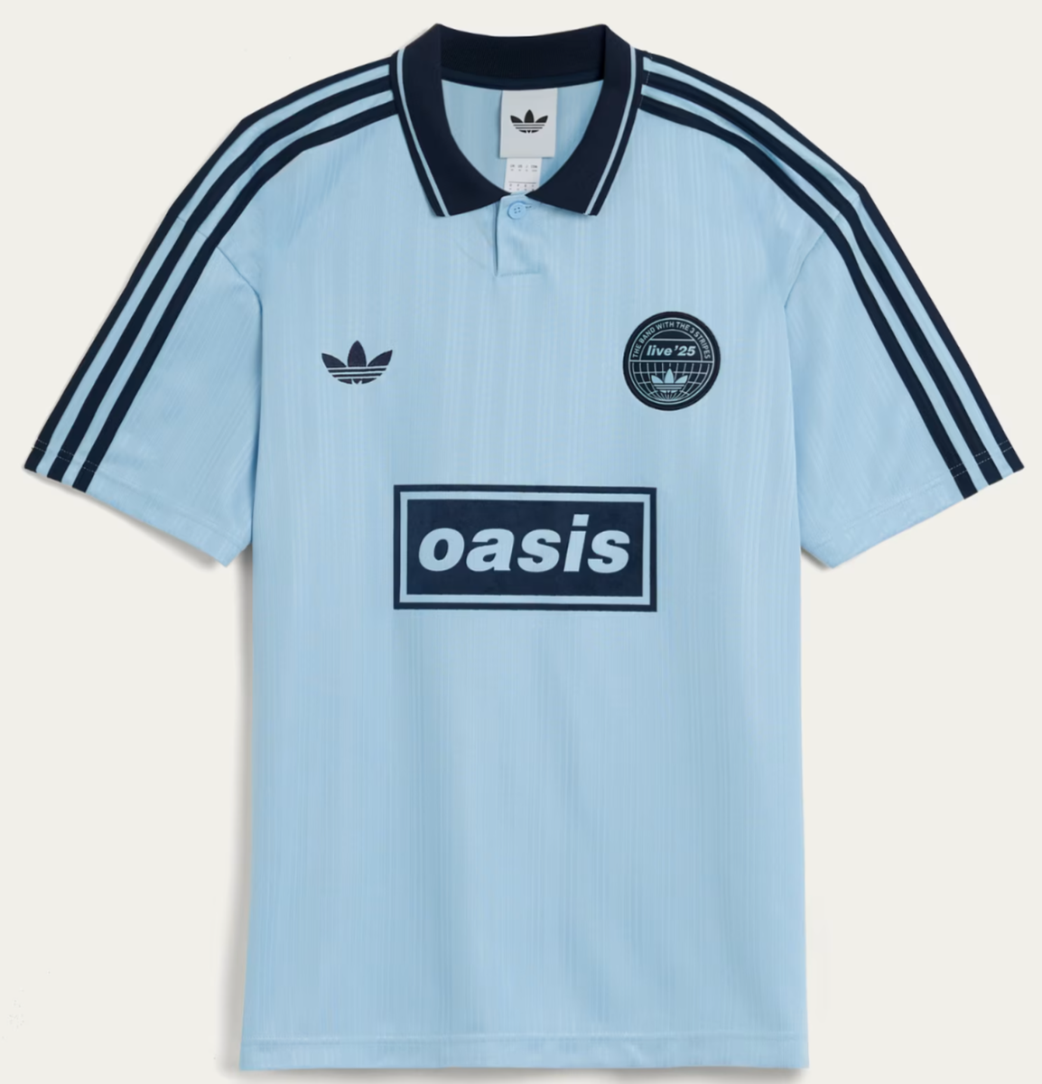adidas x Oasis Jacquard Jersey S Tシャツ NWT adidas x Oasis Tour Jacquard Jersey Clear Sky L Sold Out