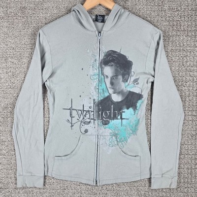 Vintage Twilight Edward Zip Up Hoodie Gray Y2K Movie Promo You Are My Life Now