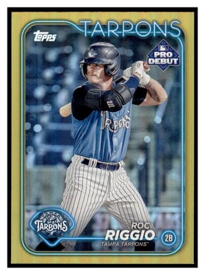 Roc Riggio 2024 Topps Pro Debut #PD-112 Gold Foil /50 Tampa Tarpons