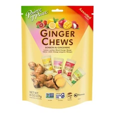 Assorted Flavors Ginger Chews- 8oz - Ginger Candy-Soft Sweets-Prince of Peace