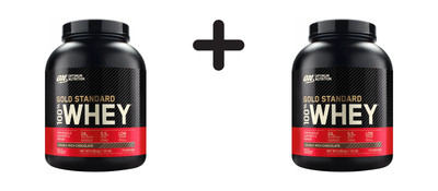 2 x Optimum Nutrition 100% Whey Gold Standard (5lbs) Double Rich (46,25 EUR/kg)