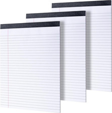 3 Pack Legal Pads 8.5 X 11, Notepads 8.5 X 11 Inch, 30 Sheets/Pack,White Note Pa