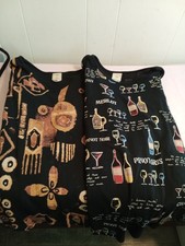2 Jess & Jane 3/4 Sleeve Womens Shirts Med, Wine Motif, Abstract