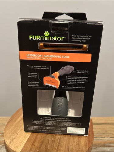 FURminator Unterwolle DeShedding Werkzeug für mittelgroße Hunde, lange Haare BRANDNEU - Bild 2 von 2