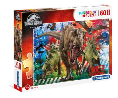 Puzzle maxi 60 elementów. Supercolor. Jurassic World
