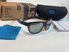Costa Del Mar Bayside Polarized Sunglasses 580G Glass Tortoise/Gry Silver Mirror