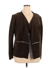 Just Fab Women Brown Faux Leather Jacket Xl