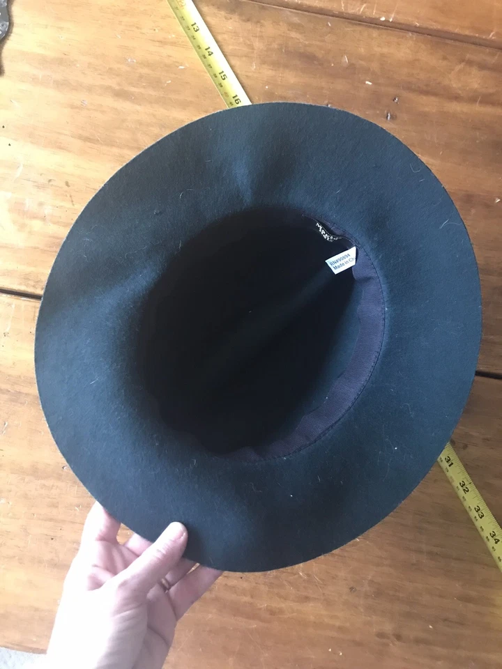 Sombreros para mujer Magid Fedora Trilby sombrero lana verde talla única Foto 4 de 4