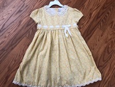 Cute... Vintage Youngland Girls Yellow Dress with flowers size 4