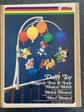 VINTAGE DOLLY TOYS RAGGEDY ANN  ANDY MUSICAL MOBILE 613 PLAYS ORIGINAL BOX