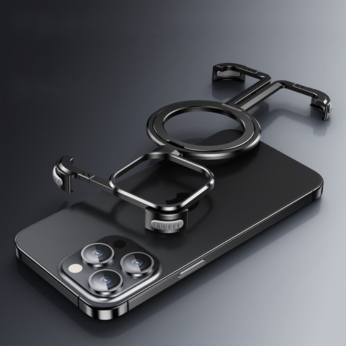 For iPhone 16 Pro Max 15 14 13 Frameless Magnetic Metal Ring Stand Case Cover - Picture 15 of 29
