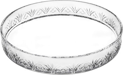 round Glass Serving Tray Platter - Dublin Crystal Collection