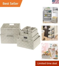 Practical Storage and Organization Baskets, Set of 7 - Perfect for Shelves