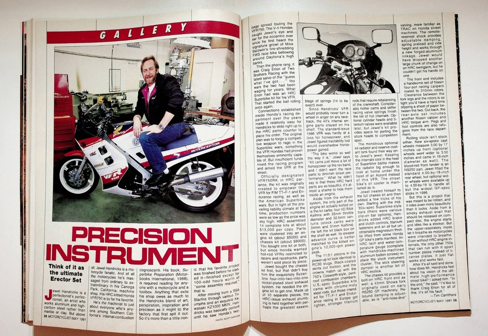 1991 May Motorcyclist Motorcycle Magazine Yamaha FZR1000 vs. Suzuki GSXR1100 Foto 4 de 4