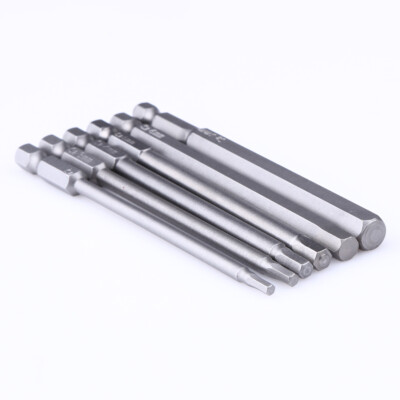 6 tlg Imbus Bit Set 2,5 3 4 5 6 8 100mm LANG Hex Innensechskant 1/4'' 6,35mm