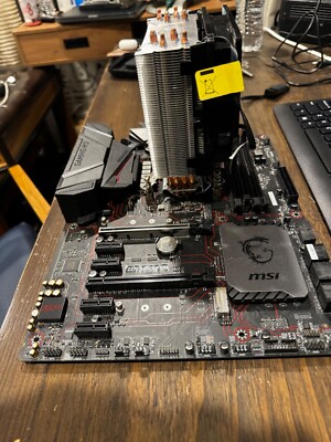 Msi gaming m3 z270 motherboard CPU cooler combo. i5 7600K Coolermaster Hyper 212