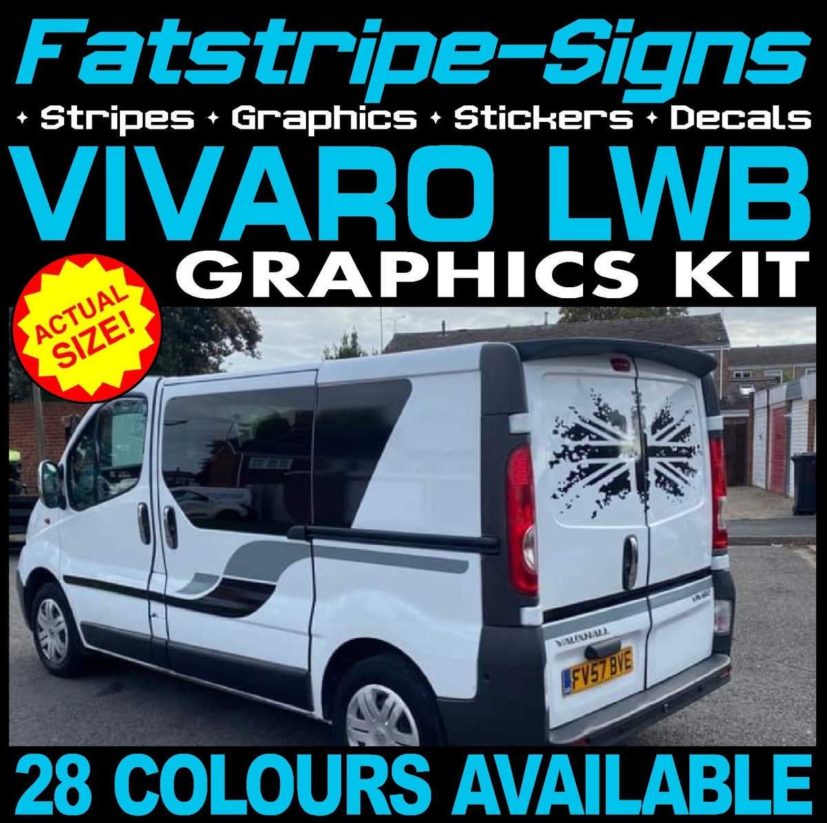 Vauxhall Vivaro Combo Van Window Decals - Choose From 15 Colors For Custom Look