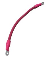 2/0 Gauge Copper 20" Red Battery Cable 3/8" Lugs Wire Car Marine Inverter