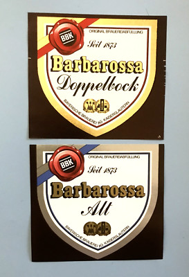 2 x Alte Bieretiketten , BAYERISCHE BRAUEREI AG , Kaiserslautern  / Rhpf. #1229#