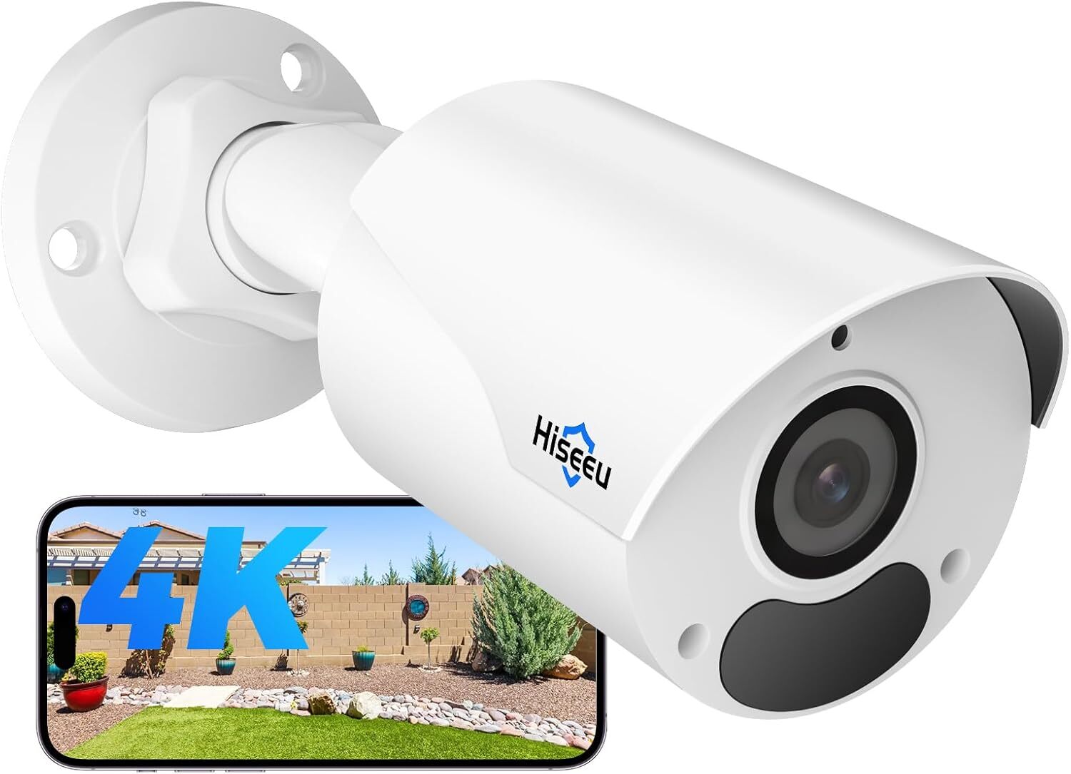 Hiseeu [4KHD + 121°Wide View Angle] 4K Camera PoE Camera,8MP IP Camera...