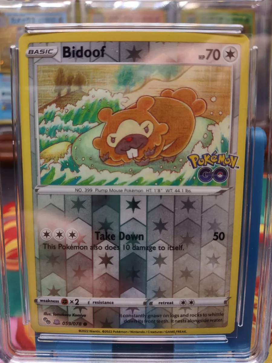 GEM MINT! Bidoof - Ditto Secret #59 Pokemon GO Card GMA Potential