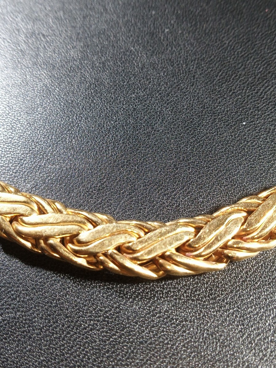 Tiffany Co 750 Vintage Double Wheat 18 K Gold Stamped And Tiffany Co 750 Vintage Double Wheat 18 K Gold Stamped And