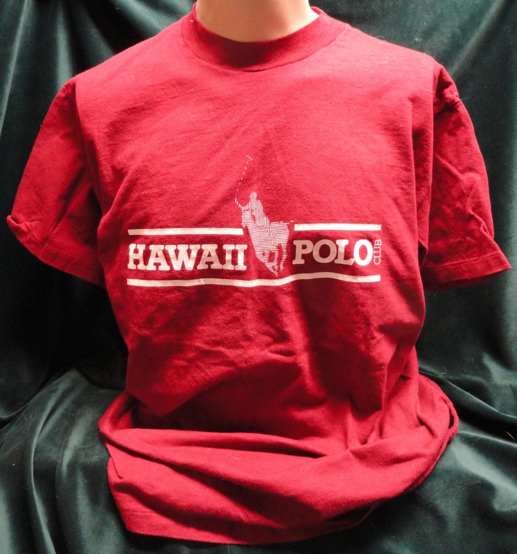 Rare HAWAII POLO CLUB Red T-Shirt Hanes Beefy-T Size: XL 46-48 -- LOOK
