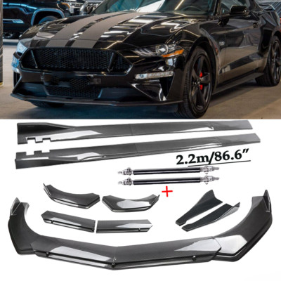 For Ford 05-09 Carbon Fiber Front Bumper Lip Chin Spoiler Body Kits Side Skirt