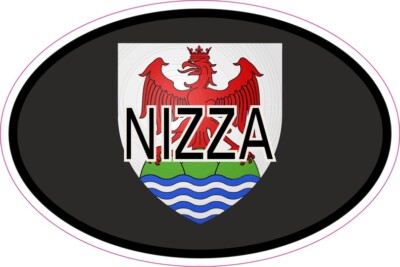 Aufkleber Oval Flagge Code Land Nice Nizza