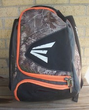 Easton Backpack Baseball/Softball Bag Bat Equipment Orange Trim~Camouflage