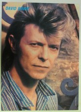 DAVID BOWIE great close up shot 1980's ~ Magazine Page PINUP