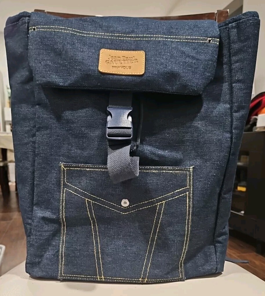 Jean Paul Gaultier リュック Jean Paul Gaultier Pour Vous Denim Blue Rucksack Backpack