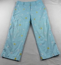 Lilly Pulitzer Embroiled Floral Capri Pants Size 8 - Read