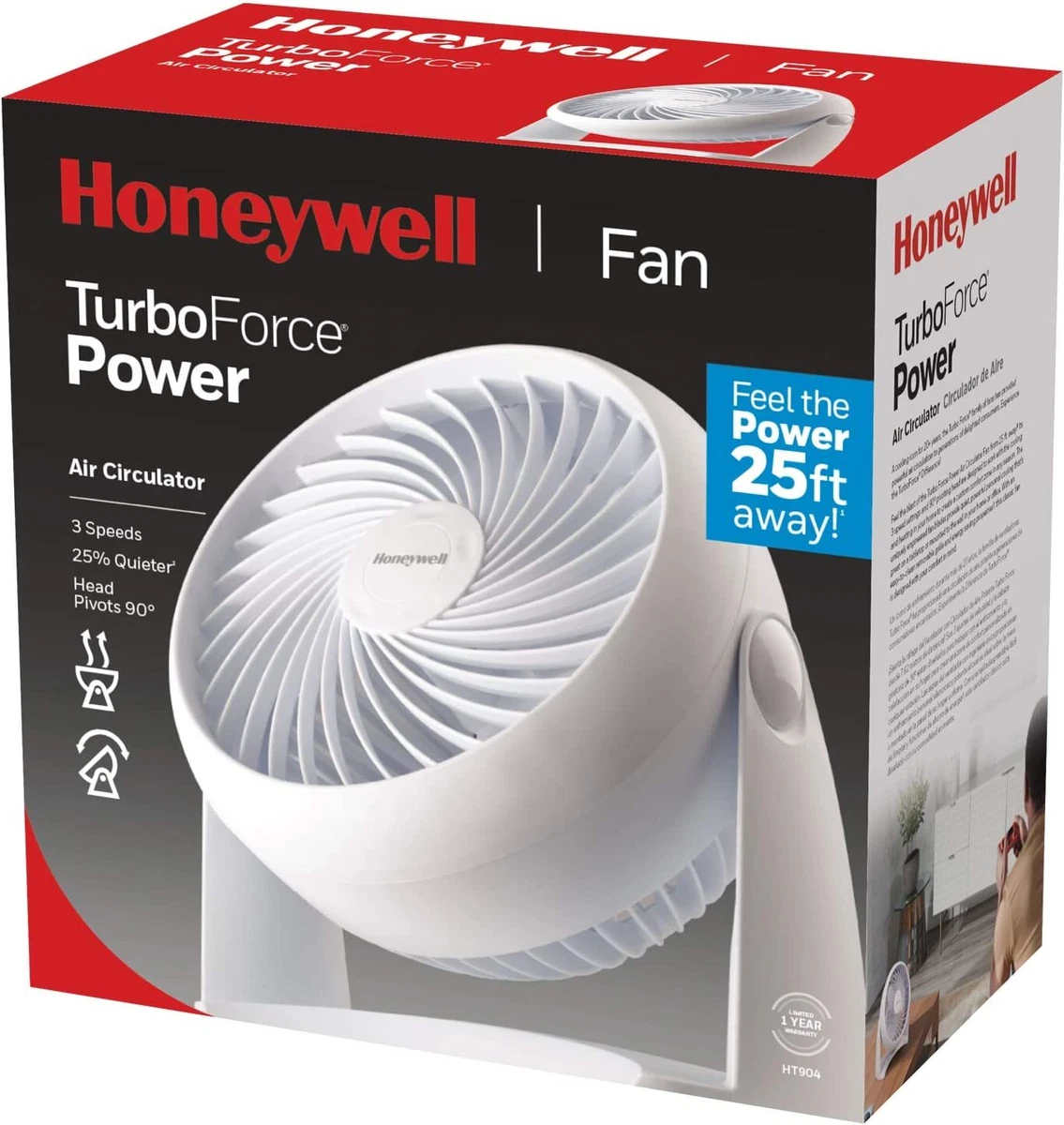 Indoor Table Fan Noiseless Portable TurboForce Air Circulator Fan , White  885447929196 | eBay