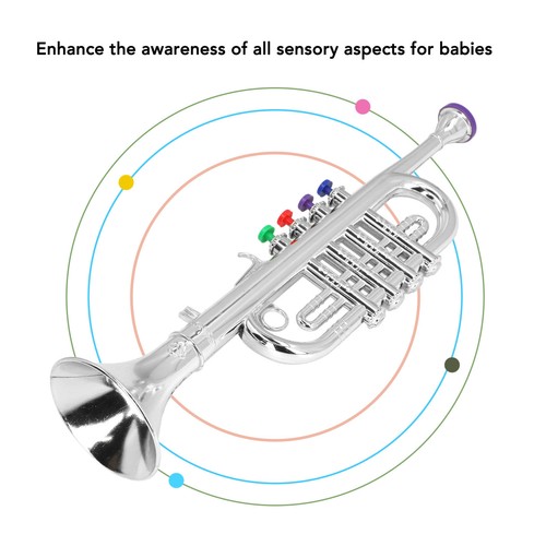 Toy Saxophone For Kids With 3 Colored Keys 3 Tone Early Education Toy Trumpet - Picture 6 of 24