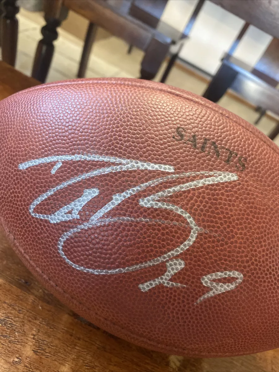 Drew brees signed sales football