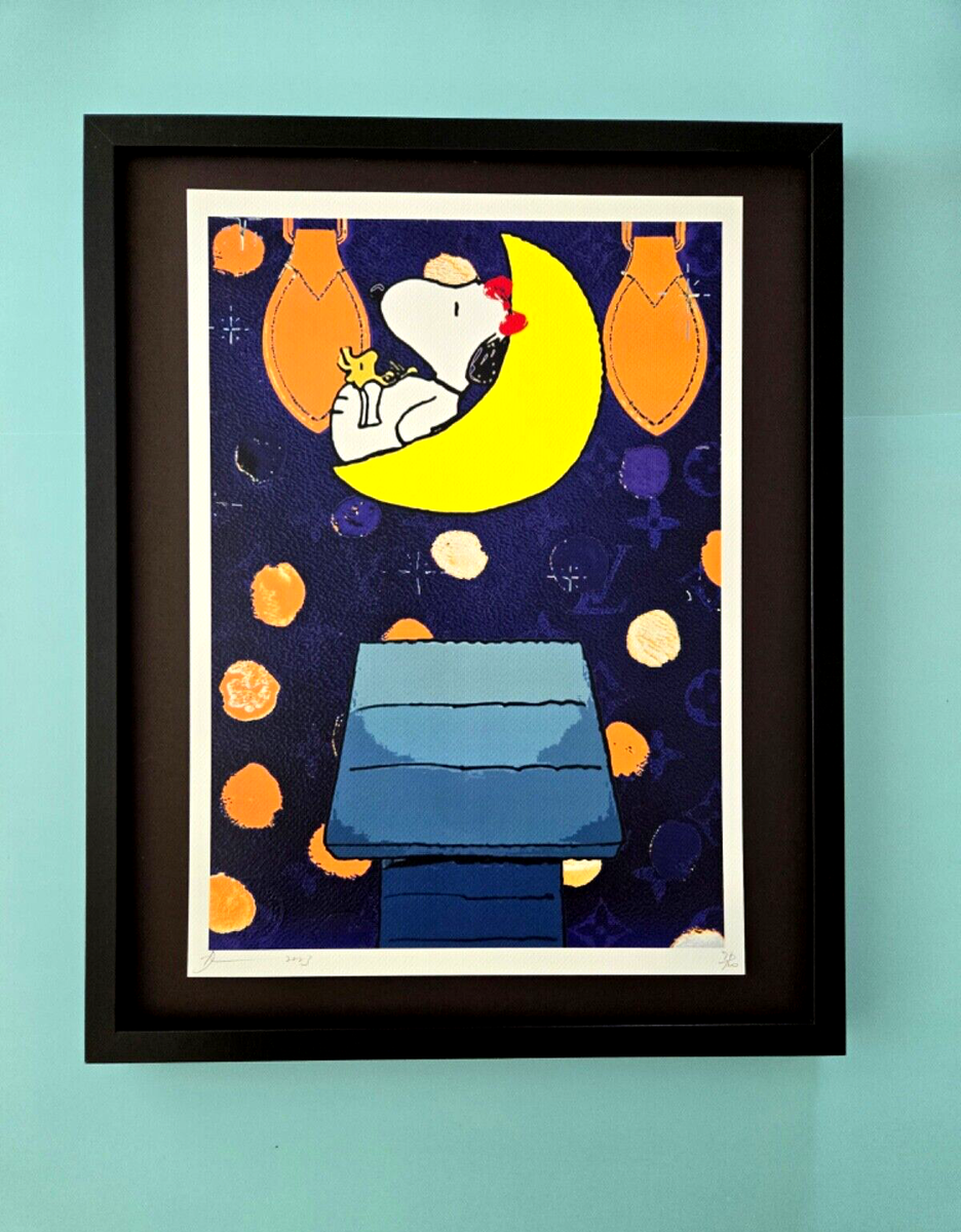 🔥Death NYC Large Framed 16x20in Pop Art Graffiti COA SNOOPY