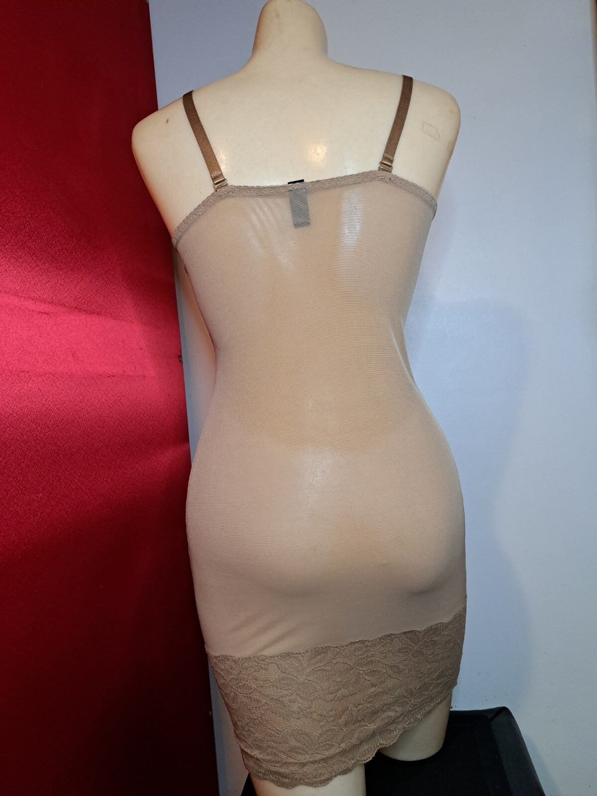 Solid Underwire Cami Shapewear Slips With lace - image 5