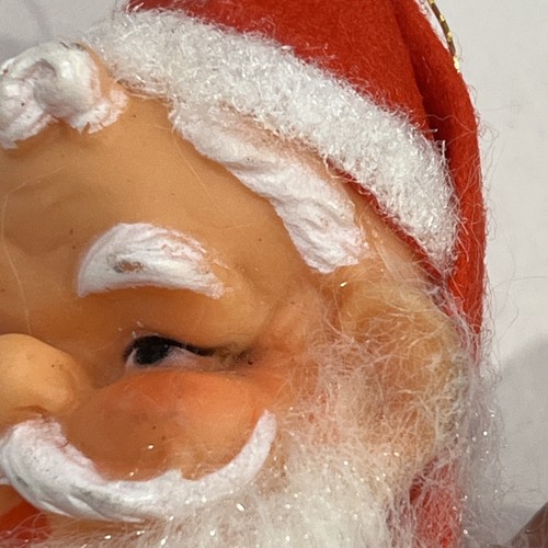 VTG Santa Claus Doll Rubber Plastic Head Long Beard Christmas Crafts Ornament - Picture 15 of 20