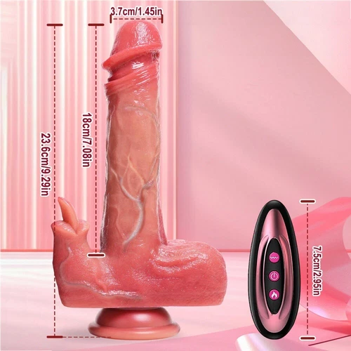 Telescopic Realistic Thrusting Dildo Vibrator Sex Toys for Women Remote Control - Picture 14 of 24