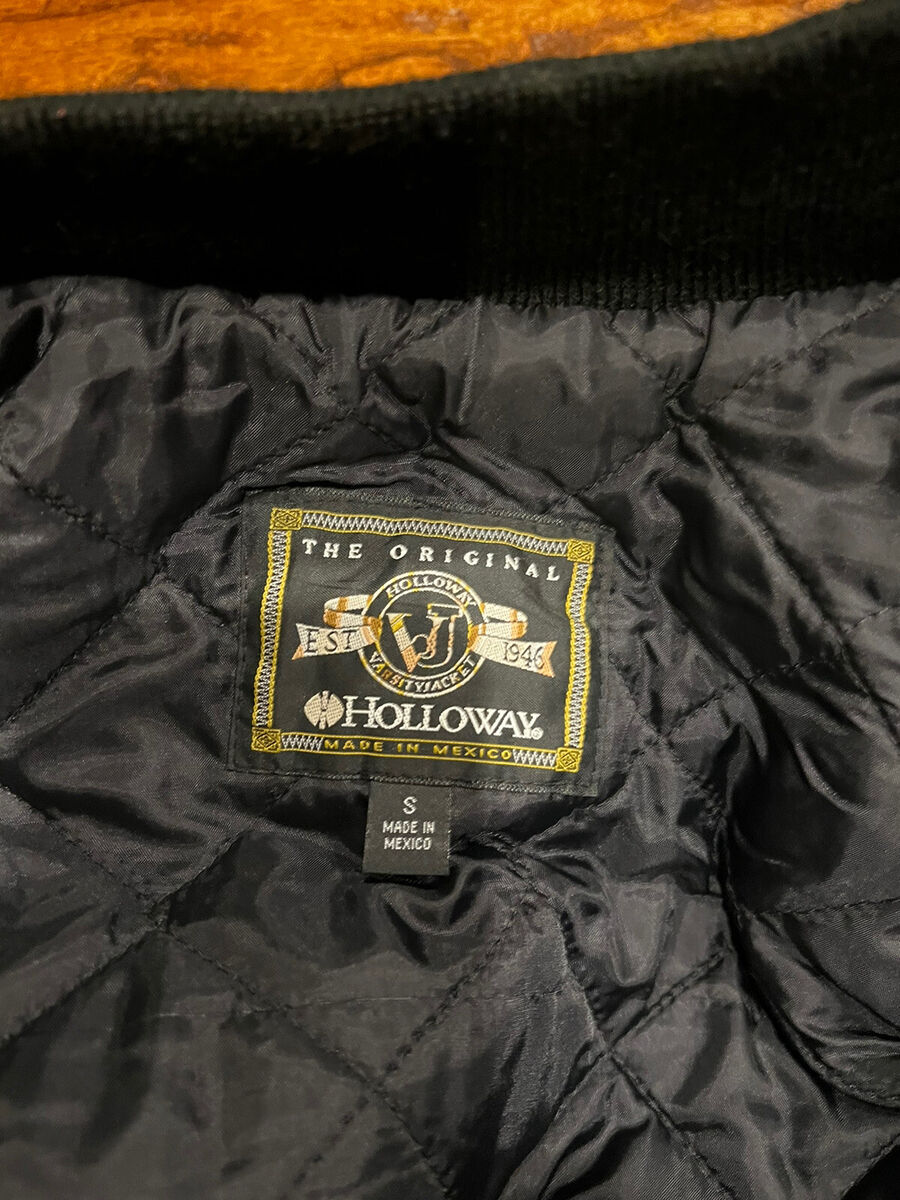 Holloway The Original Varsity Wool Jacket Men's S Blk & Gold Holloway The Original Varsity Wool Jacket Men's S Blk & Gold
