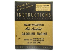 Montgomery Ward - Wisconsin Air Cooled Gas Engine Instructions Repair Parts List