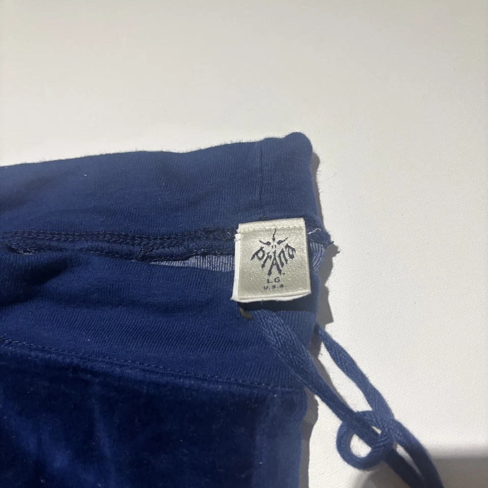 Pantalones Prana para mujer L pantalones deportivos azul terciopelo ocio ropa deportiva tirar de EE. UU. Foto 4 de 4