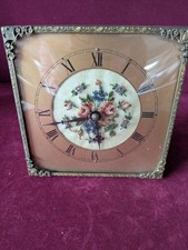 Antique English Mantel Petit Point/ Desk Alarm Clock 20' 30's ( KEEPS STOPPING)