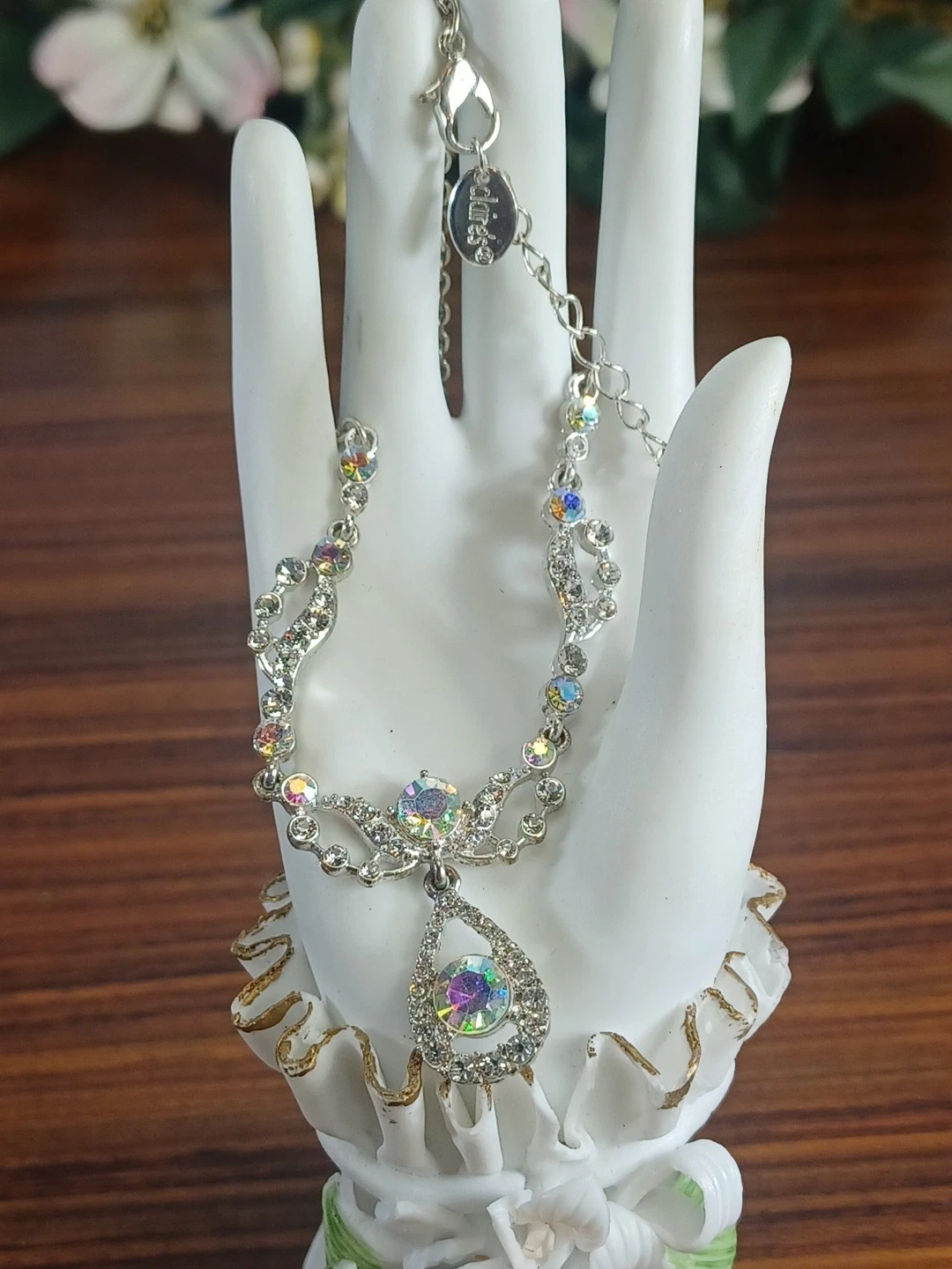 VETEMENTS Collana con ciondolo strass Claire's bellissimi strass iridescenti scintillanti