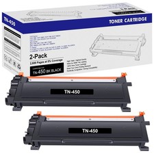 NEW TN450 TN-450 High Yield Toner Cartridge For Brother Replacement - 2PK EB1-B4