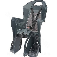 Seggiolino Vélo Bébé Polisport KOOLAH Noir/Gris Fixation Porte- Bagages