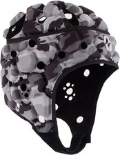 Body Armour Ventilator Rugby Headguard Scrum Cap - Junior Camo Black