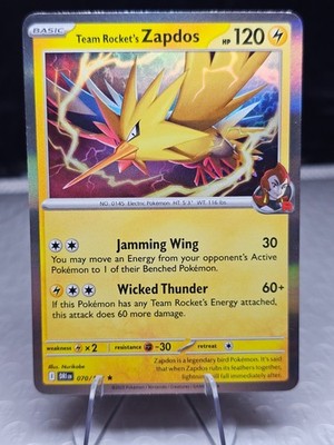 Team Rocket's Zapdos 070/182 Sv10: Destined Rivals Holo [gls070/182]