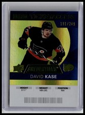 2021-22 Upper Deck Credentials #58 David Kase 2020-21 Credentials Yellow #/249